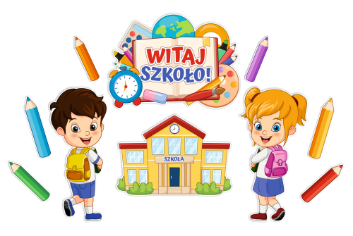 Dekoracja - Witaj Szkoło - wzór 3 (rozmiar XXL)