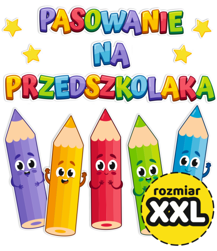 Dekoracja - Pasowanie na Przedszkolaka - wzór 2 (rozmiar XXL)
