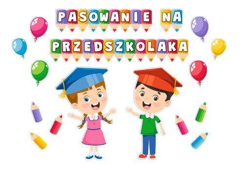Dekoracja - Pasowanie na Przedszkolaka - wzór 3 (rozmiar XXL)