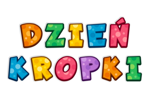Dekoracja napis: DZIEŃ KROPKI (wycięte litery)