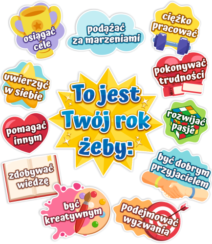 Dekoracja na gazetkę - To jest Twój rok żeby... (~A3, jednostronna)