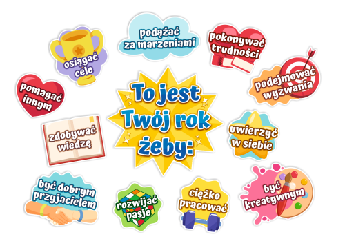 Dekoracja na gazetkę - To jest Twój rok żeby... (~A3, jednostronna)