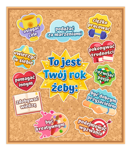 Dekoracja na gazetkę - To jest Twój rok żeby... (~A3, jednostronna)