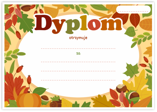Dyplom: Jesienny Uniwersalny - wzór 2