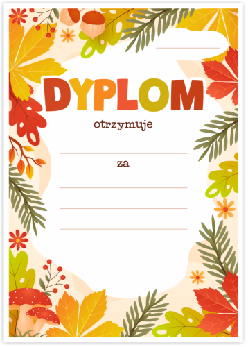 Dyplom: Jesienny Uniwersalny - wzór 3