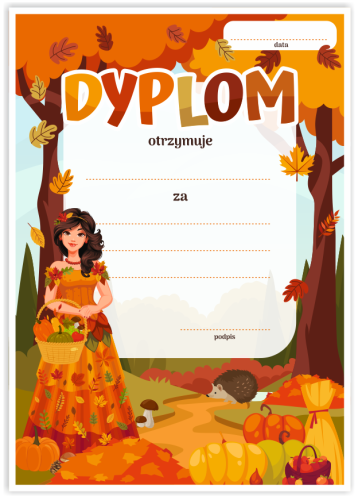 Dyplom: Jesienny Uniwersalny - wzór 1