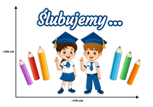 Dekoracja - Ślubowanie Ucznia/Przedszkolaka (rozmiar XXL)