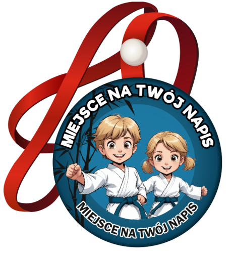 Medal na tasiemce: "Karate" (wzór 3) + Twój napis