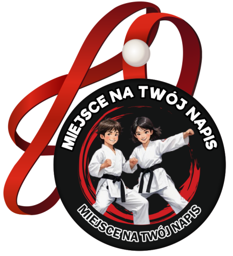 Medal na tasiemce: "Karate" (wzór 4) + Twój napis