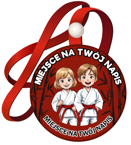 Medal na tasiemce: "Karate" (wzór 4) + Twój napis