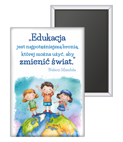 Magnes prostokątny: Inspirujący szkolny cytat - wzór 3