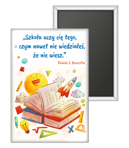 Magnes prostokątny: Inspirujący szkolny cytat - wzór 4