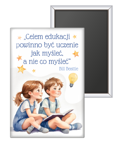 Magnes prostokątny: Inspirujący szkolny cytat - wzór 5