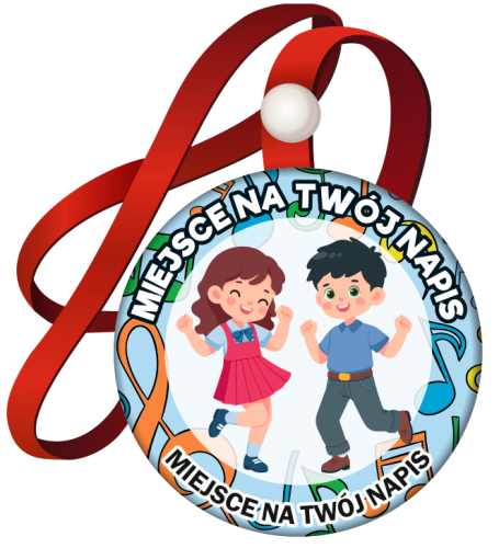 Medal na tasiemce: "Taneczny" (wzór 5) + Twój napis