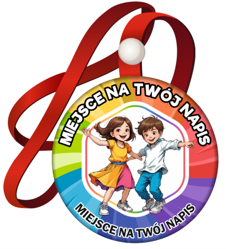 Medal na tasiemce: "Taneczny" (wzór 7) + Twój napis