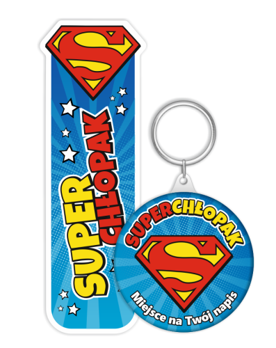 Zestaw prezentowy Dzień Chłopaka (breloczek + zakładka) - wzór 2