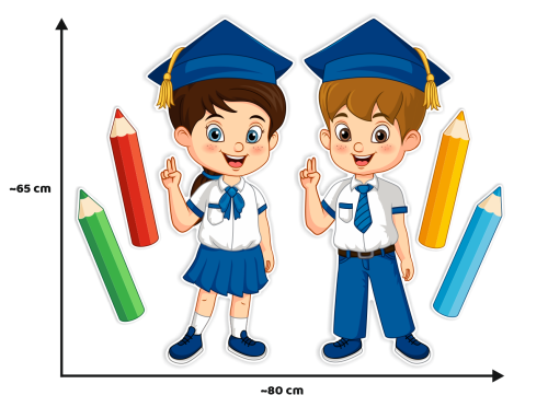 Dekoracja Duże Dzieci - Ślubowanie (65x30cm)