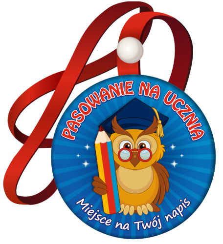 Medal: Pasowanie na Ucznia (wzór 49) + twój napis