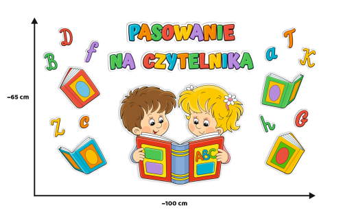 Dekoracja - Pasowanie na Czytelnika - wzór 2 (~A3, jednostronna)
