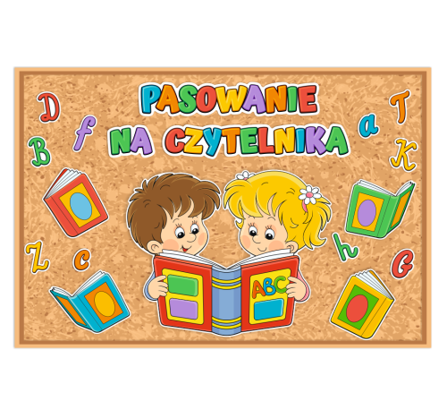 Dekoracja - Pasowanie na Czytelnika - wzór 2 (~A3, jednostronna)