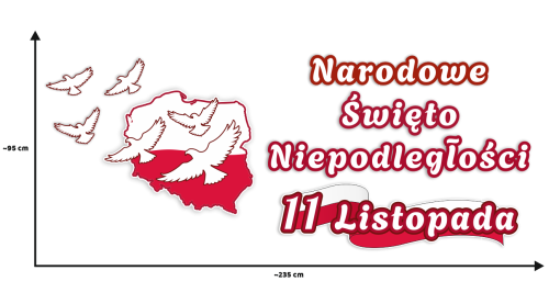 Dekoracja Patriotyczna - 11 Listopada - wzór 3 (rozmiar XXL)