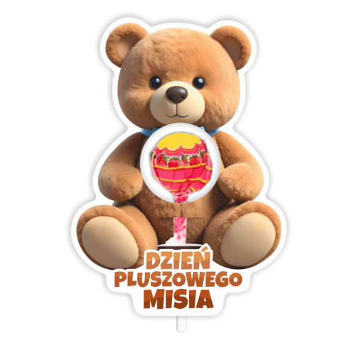 Opakowanie na lizaka - DZIEŃ PLUSZOWEGO MISIA - wzór 2