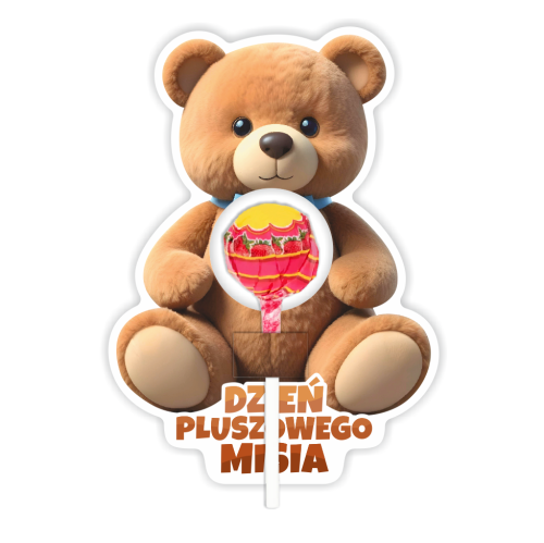 Opakowanie na lizaka - DZIEŃ PLUSZOWEGO MISIA - wzór 2