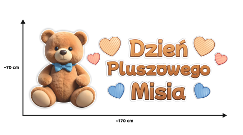 Dekoracja - Dzień Pluszowego Misia - wzór 2 (rozmiar XXL)