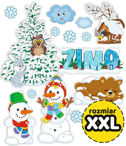 Dekoracja zimowa - Krajobraz - Zima (rozmiar XXL)