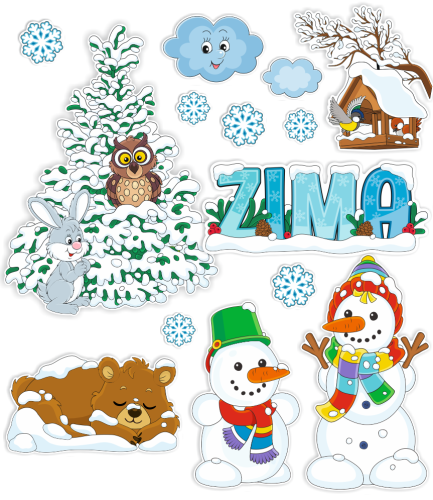 Dekoracja zimowa - Krajobraz - Zima (rozmiar XXL)