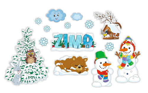 Dekoracja zimowa - Krajobraz - Zima (rozmiar XXL)