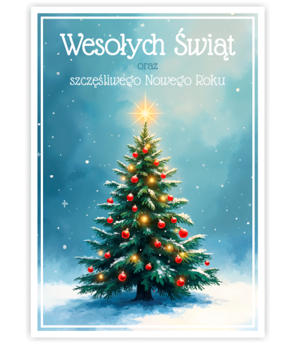 KARTKA ŚWIĄTECZNA - wzór 7 (format A6)