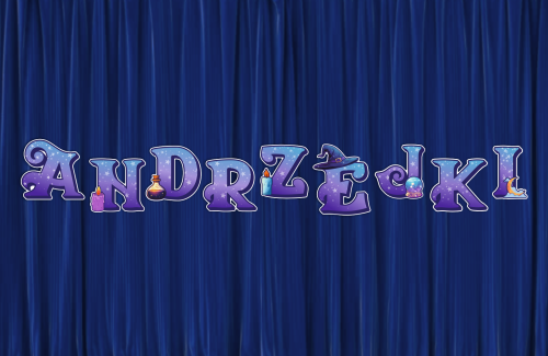 Dekoracja napis: ANDRZEJKI (wycięte litery))