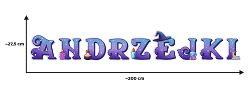Dekoracja napis: ANDRZEJKI (wycięte litery)