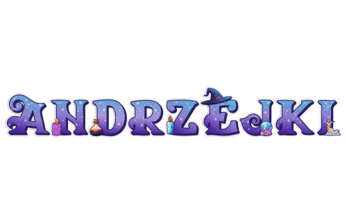 Dekoracja napis: ANDRZEJKI (wycięte litery)