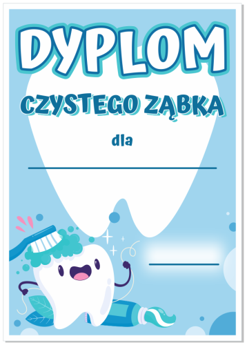 Dyplom Dzielnego Pacjenta "CZYSTY ZĄBEK"