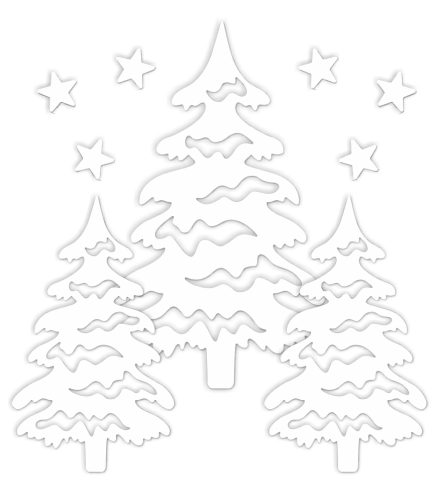 Dekoracja Świąteczna - Duże Choinki (rozmiar XXL)