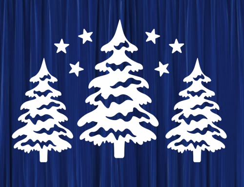 Dekoracja Świąteczna - Duże Choinki (rozmiar XXL)