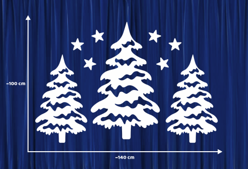 Dekoracja Świąteczna - Duże Choinki (rozmiar XXL)