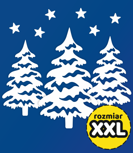 Dekoracja Świąteczna - Duże Choinki (rozmiar XXL)