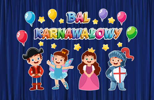 Dekoracja - Bal Karnawałowy - wzór 2 (rozmiar XXL)