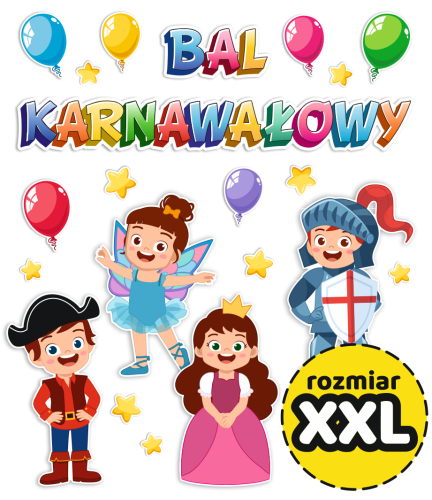 Dekoracja - Bal Karnawałowy - wzór 2 (rozmiar XXL)
