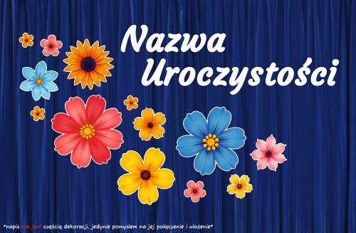 Dekoracja - Duże Kolorowe Kwiaty (rozmiar XXL)