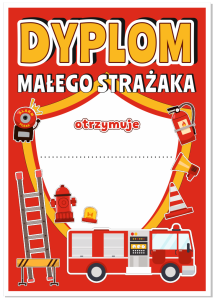 Dyplom Małego Strażaka (format A5)