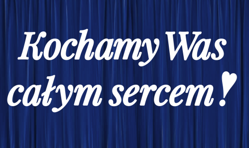 Dekoracja napis: KOCHAMY WAS CAŁYM SERCEM!