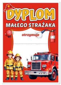 Dyplom Małego Strażaka - wzór 2 (format A5)