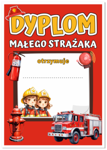 Dyplom Małego Strażaka - wzór 3 (format A5)