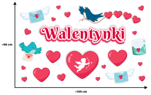 Dekoracja - Walentynki (rozmiar XXL)