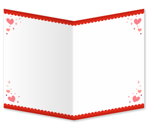 KARTKA WALENTYNKOWA - wzór 7 (składana, format A6)