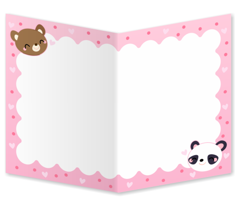 KARTKA WALENTYNKOWA - wzór 9 (składana, format A6)